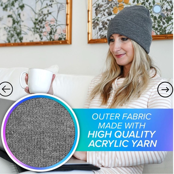 NEW Defender Shield Gray Beanie Lined for EMF protection - Picture 6 of 6